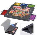 Felt Portable Tilting Puzzle Board Puzzle Table with Drawers and Cover for Up to 1000 Pieces Puzzle - Newly Upgrade