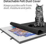 2-in-1 Reversible Puzzle Board with 6 Drawers & Cover Mat for 1500 Pieces Puzzle