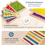 2-in-1 Tilting & Rotating Puzzle Board with 6 Colored Drawers  for Up to 1500 Pieces