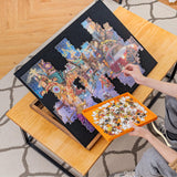Best Folding Puzzle Table with 3 Angle Adjustable Bracket for Up to 1000 Pieces
