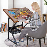 Jigsaw Puzzle Table with Cover and Angle & Height Adjustment for Up to 1500 Pieces