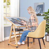 Jigsaw Puzzle Board with Cover 1500 Piece,Folding Puzzle Table with 4 Rolling Wheels