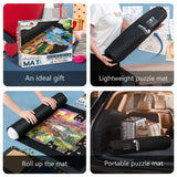 Puzzle Mat Roll Jigsaw Storage Felt Mat Up To 1,500 Pieces with 4 Puzzle Trays