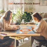 Becko US 2-in-1 Tilting & Rotating Jigsaw Puzzle Table with Tilt Angle & Height Adjustments 1500 Piece