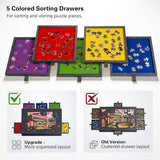 Felt Portable Tilting Puzzle Board Puzzle Table with Drawers and Cover for Up to 1000 Pieces Puzzle - Newly Upgrade