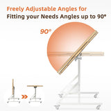 Becko US 2-in-1 Tilting & Rotating Jigsaw Puzzle Table with Tilt Angle & Height Adjustments 1500 Piece