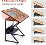 Jigsaw Puzzle Table with Cover and Angle & Height Adjustment for Up to 1500 Pieces