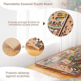 Becko US 1000 Piece Puzzle Games Board with 4 Drawers, Portable Flannlette-Coated Puzzle Table