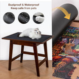 Tilting Jigsaw Board 1500 pieces with Legs, Adjustable Jigsaw Puzzle Table with 4 Wooden Trays, Jigsaw Easel Board with Black Cover