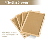Jigsaw Puzzle Board with 4 Sorting Trays & Cover for Up to 1500 Pieces