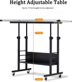 Jigsaw Puzzle Table with Legs 1500 Piece, Adjustable Puzzle Stand Up Board with 5 Tilting Angle & Height Adjustment,  Jigsaw Storage Board with Cover Mat
