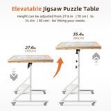Becko US 2-in-1 Tilting & Rotating Jigsaw Puzzle Table with Tilt Angle & Height Adjustments 1500 Piece