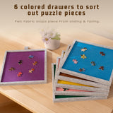 3 Tilting Angle Felt Jigsaw Puzzle Board with Cover 2000 Piece - Light Gray