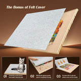 Becko US Wooden 2-in-1 Tilting & Rotating Puzzle Board with 6 Colorful Drawers & Cover 2000 Pieces