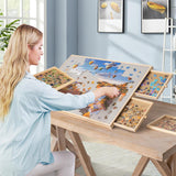 Becko US Tilting Jigsaw Puzzle Board with 4 Drawers for 1000 Pieces Puzzle