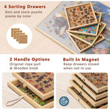 Becko US Tilting Jigsaw Puzzle Board with 4 Drawers for 1000 Pieces Puzzle