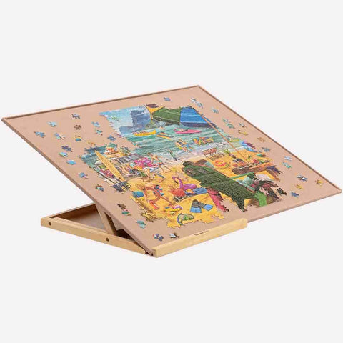 Portable Puzzle Board with Bracket Tilting Puzzle Table for Up to 1000 Pieces