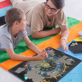 Jigsaw Puzzle Board Portable Puzzle Mat for Puzzle Storage Up to 1000 Pieces(Khaki/Gray)