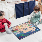 Set of 5 Jigsaw Puzzle Boards for Puzzle Storage Up to 1000 Pieces Khaki & Black & Gray