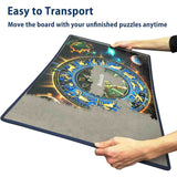 Jigsaw Puzzle Board Portable Puzzle Mat for Puzzle Storage Up to 1000 Pieces(Khaki/Gray)