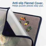 Jigsaw Puzzle Board with Puzzle Dustproof Cover Up to 1000 Pieces(Gray)