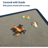 Jigsaw Puzzle Board Portable Puzzle Mat for Puzzle Storage Up to 1000 Pieces(Khaki/Gray)