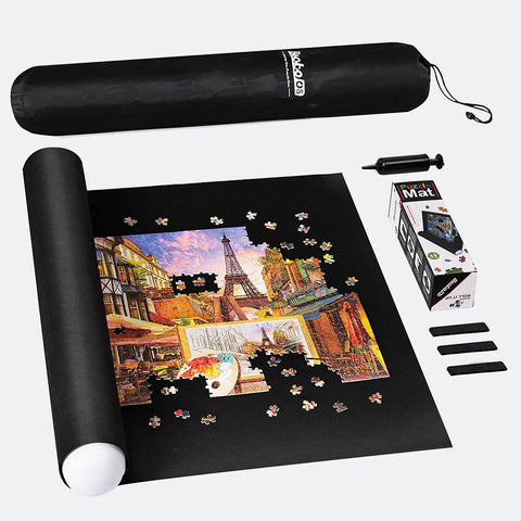 Becko US 2000 Pc Jigsaw Puzzle Pad Mat with Black Pump & Drawstring Storage Bag