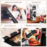 Becko US 2000 Pc Jigsaw Puzzle Pad Mat with Black Pump & Drawstring Storage Bag