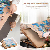 Adjustable Jigsaw Puzzle Board with Clear Cover for Puzzles Up to 1000 Pieces
