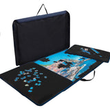 Becko Jigsaw Puzzle Board with Trays  For Puzzle Up to 1000 Pieces (Black) - jigsawdepot