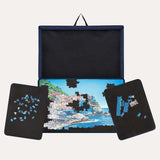 Becko Jigsaw Puzzle Board with Trays  For Puzzle Up to 1000 Pieces (Black) - jigsawdepot