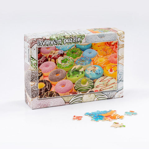 Donuts Puzzle for Adults and Kids jigsaw puzzle 500 pieces - jigsawdepot