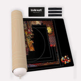 Neoprene Double-Sided Black & Khaki Puzzle Roll Mat - jigsawdepot