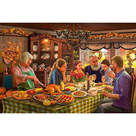 Fancy Dinner Pizza Pumpkin Jigsaw Puzzle 1000 Pieces - jigsawdepot