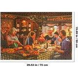 Fancy Dinner Pizza Pumpkin Jigsaw Puzzle 1000 Pieces - jigsawdepot