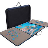 Jigsaw Puzzle Board with Trays for Up to 1000 Pieces (Dark Blue & Gray) - jigsawdepot