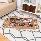 Jigsaw Puzzle Table with Four Sliding Drawers