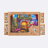 Jigsaw Puzzle Table with Four Sliding Drawers