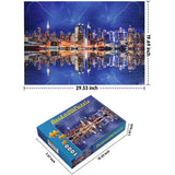 Manhattan at Night Jigsaw Puzzle 1000 Pieces - jigsawdepot