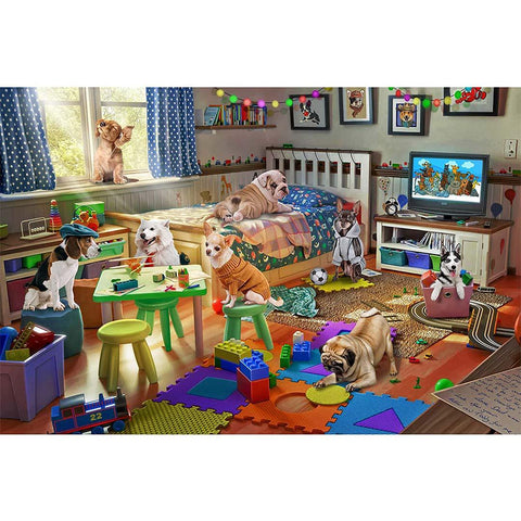 Naughty Doggies 1000 Piece Jigsaw Puzzle - jigsawdepot