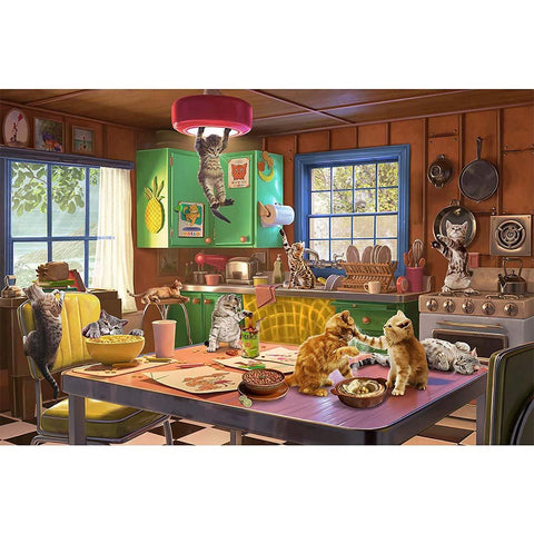 Naughty Kitties 1000 Piece Puzzle Jigsaw Puzzle - jigsawdepot