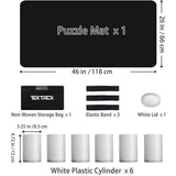 Neoprene Double-Sided Black & Gray Jigsaw Puzzle Roll Mat for up to 1500 pcs - jigsawdepot