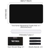 Double-Sided Black & Gray Jigsaw Puzzle Roll Mat Up to 1,500 Pieces - jigsawdepot