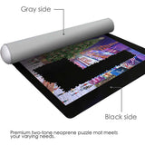 Double-Sided Black & Gray Jigsaw Puzzle Roll Mat Up to 1,500 Pieces - jigsawdepot