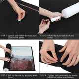 Puzzle Roll Jigsaw Storage Felt Mat with A Drawstring Storage Bag and Hand Pump - jigsawdepot