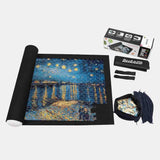 Roll-up Mat with 4 Sorting Pouches up to 1,500 Puzzle Pieces - jigsawdepot