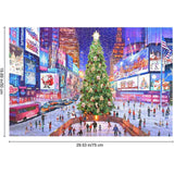 Times Square in Christmas 1000 Piece Wooden Puzzle - jigsawdepot