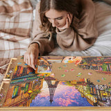 Wooden Jigsaw Puzzle Board with 4 Sorting Drawers for Up to 1000 Pieces