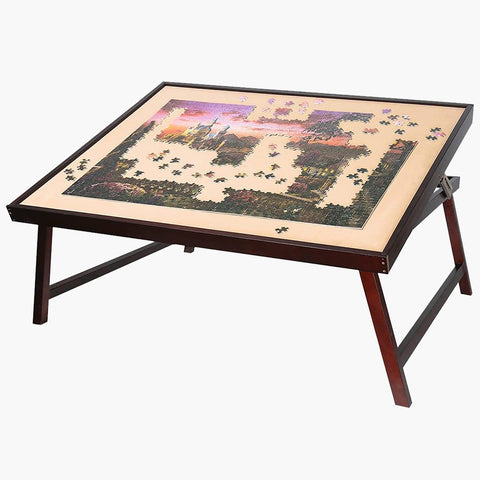 Wooden Portable Folding Tilting Puzzle Table for  Puzzles Up to 1500 Pieces - jigsawdepot
