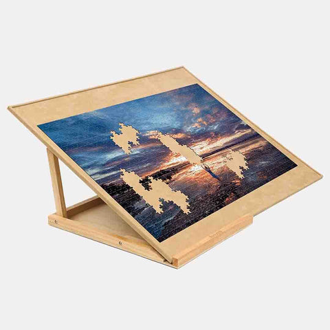 Wooden Easel Adjustable Puzzle Board to 1000 Pieces Non-Slip Surface - jigsawdepot